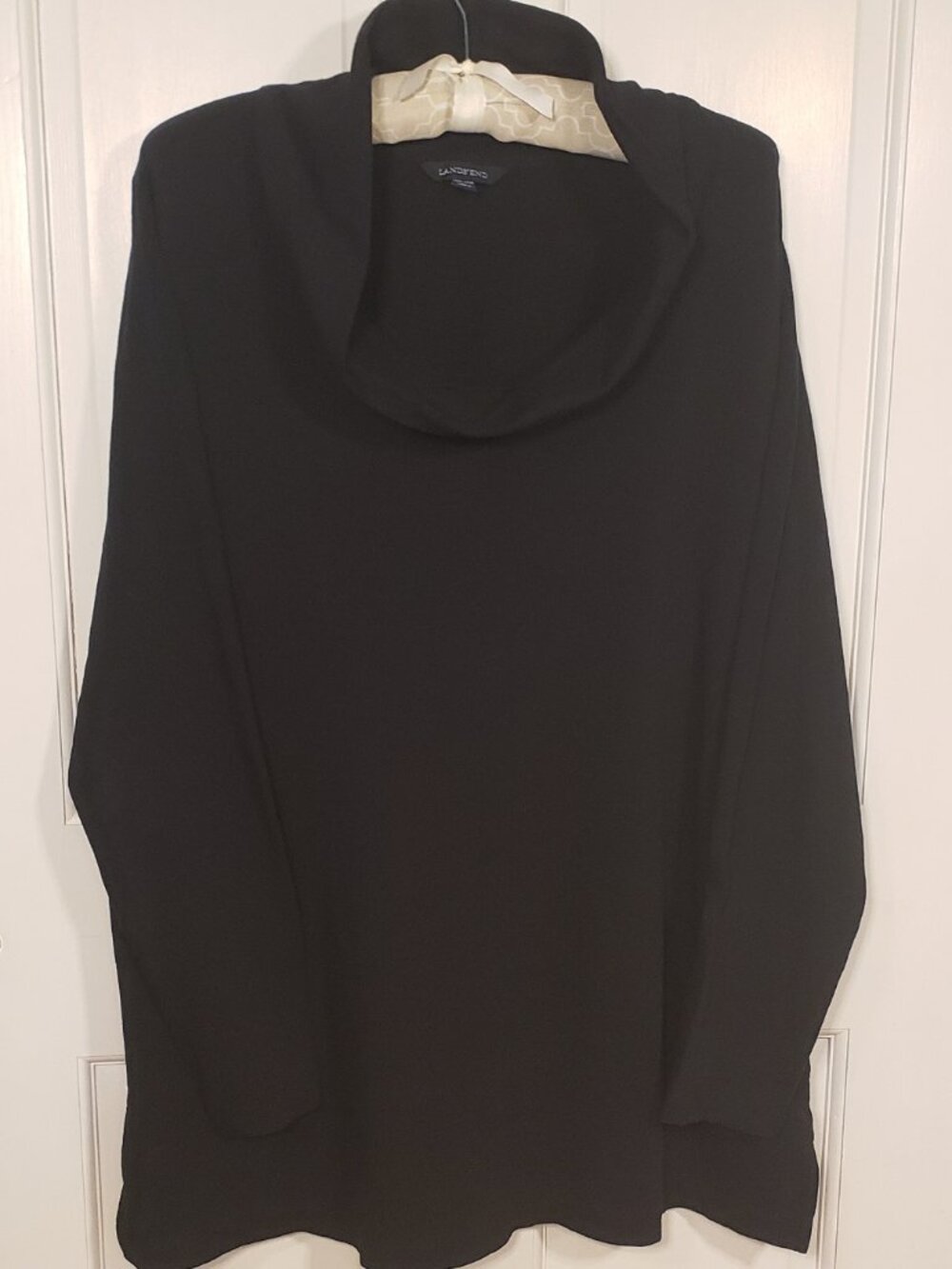 Lands’ End Black Cowl Neck Tunic Top – Plus Size 1X
